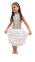 BookMyCostume White Balloon Frock Western Dance Costume Dress for Girls Kids - Premium